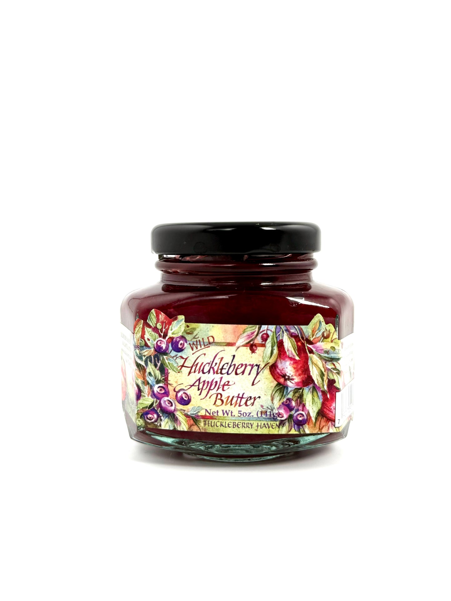 Jar of huckleberry apple butter spread