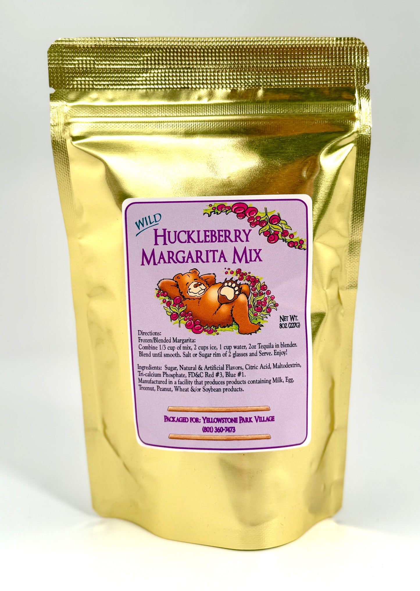 Bag of huckleberry margarita mix powder