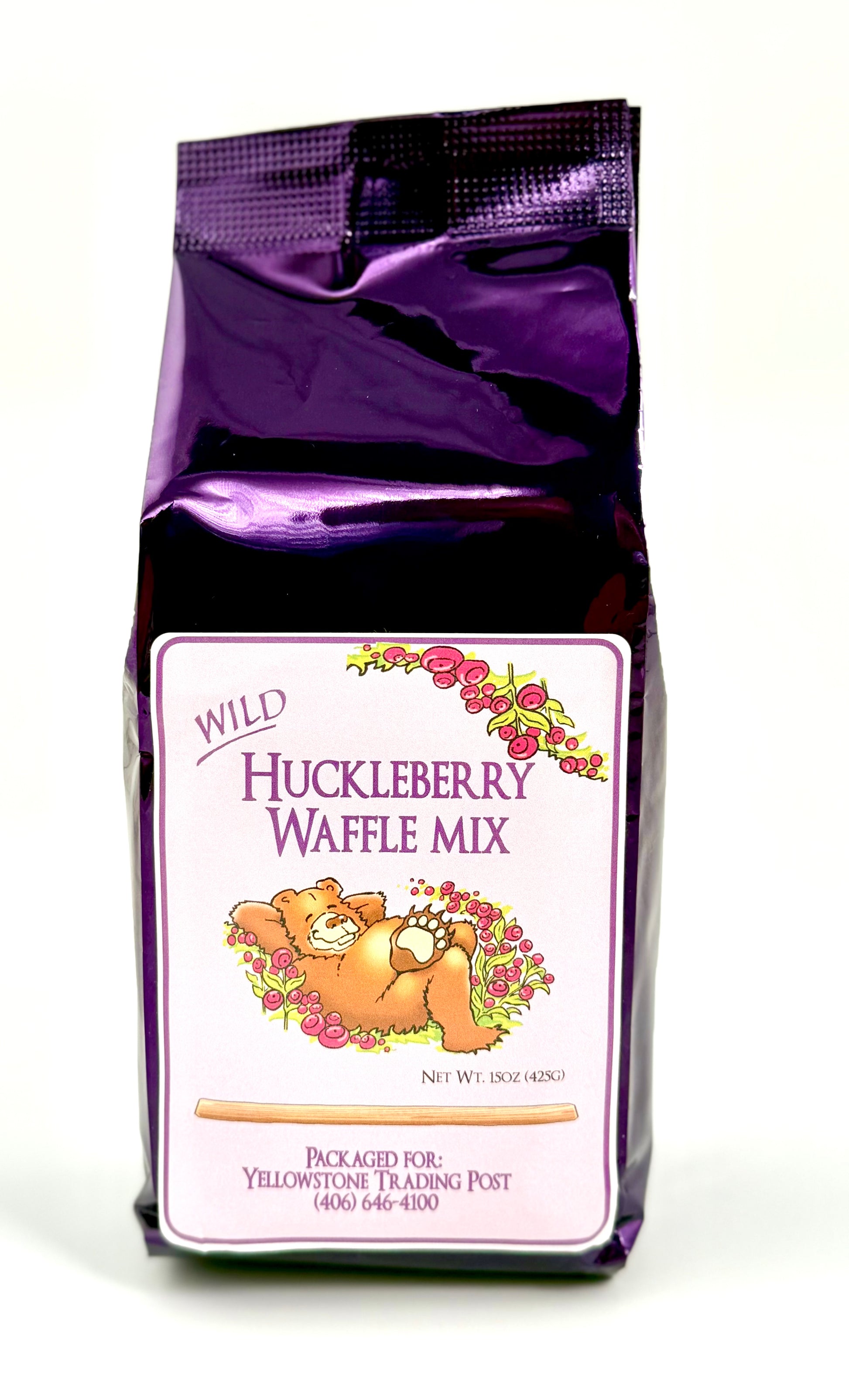 Bag of huckleberry waffle mix