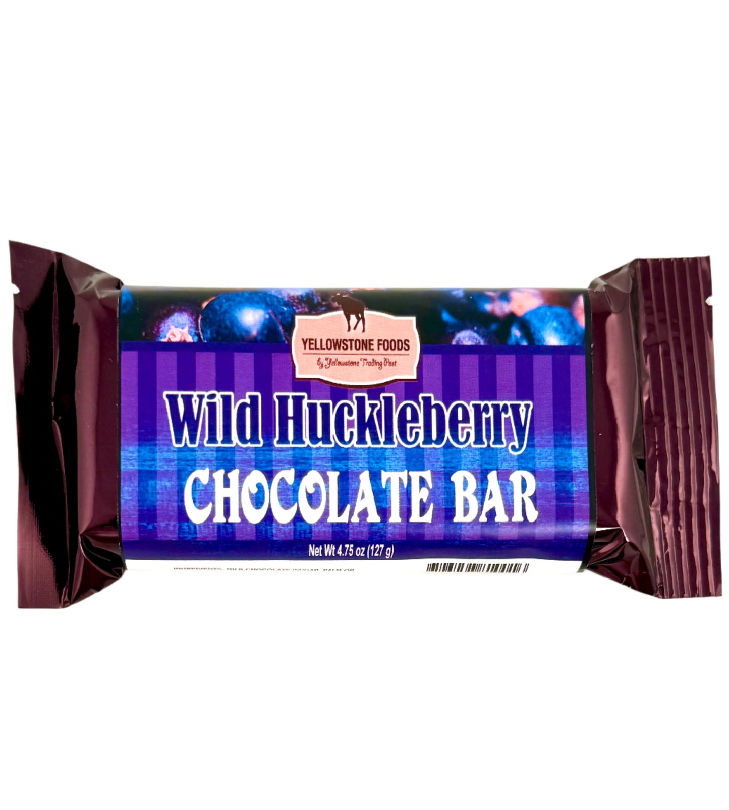 Wild huckleberry chocolate bar with berry-infused chocolate