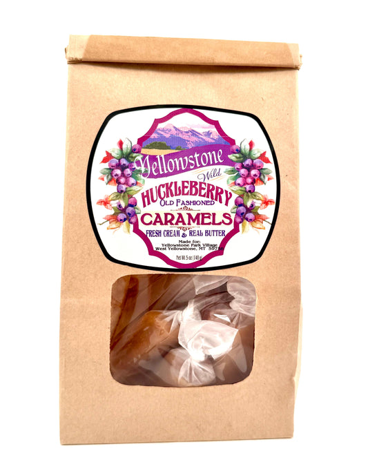 Huckleberry caramel candies, individually wrapped
