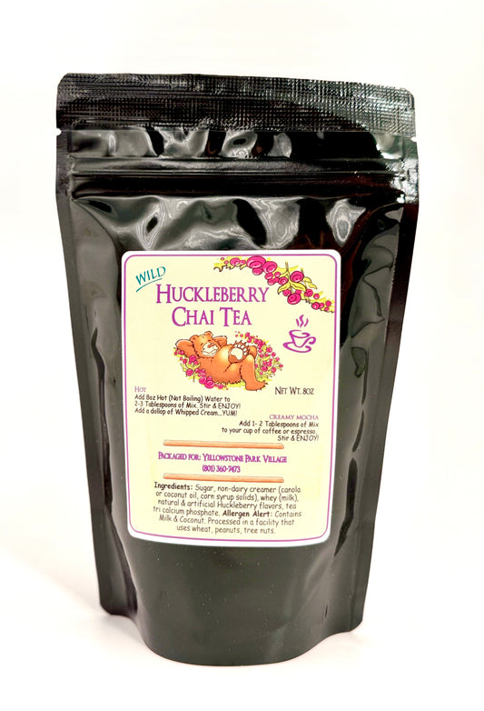 Bag of chai tea blend with huckleberry flavor notes