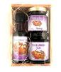 Gift set of huckleberry jam, honey, and syrup in small jars/bottles