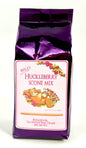 Huckleberry scone mix with jam jar in center, packaged