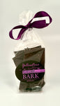 Huckleberry dark chocolate bark with sea salt flakes