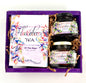 Gift set featuring 20 huckleberry tea bags with one 5oz jam and honey jar