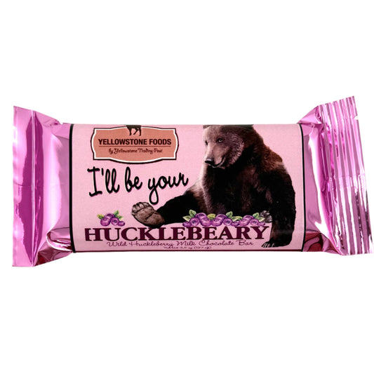 I’ll Be Your Huckleberry novelty chocolate bar with themed wrapper
