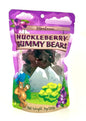 Bold purple package with bear and clear packaging