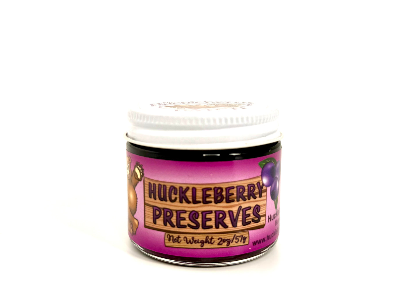 Jar of wild montana berry preserves with chunks