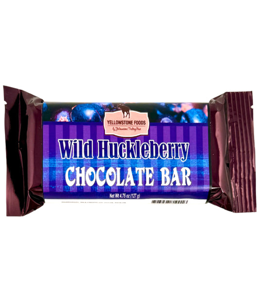 Wild huckleberry chocolate bar with berry-infused chocolate